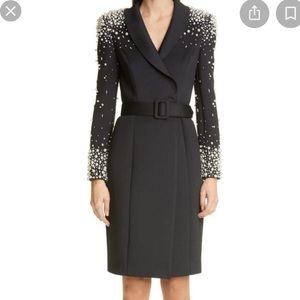 Badgly mischka pearls embellished dress